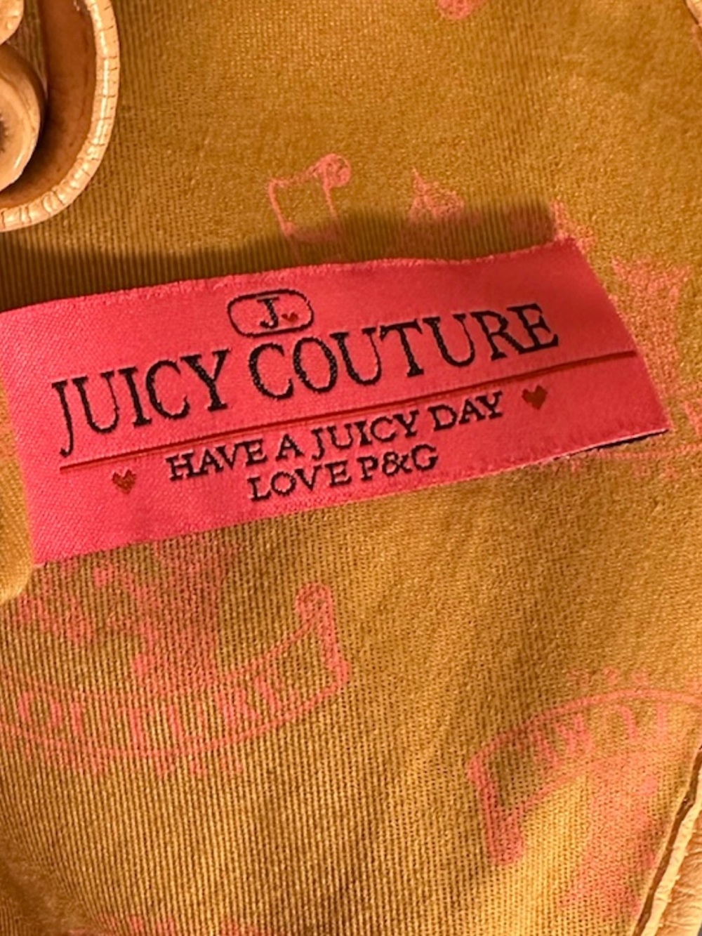 Vintage Juicy Couture Velour Messenger Bag Features Embroidered La Couture Y2K - Picture 14 of 15